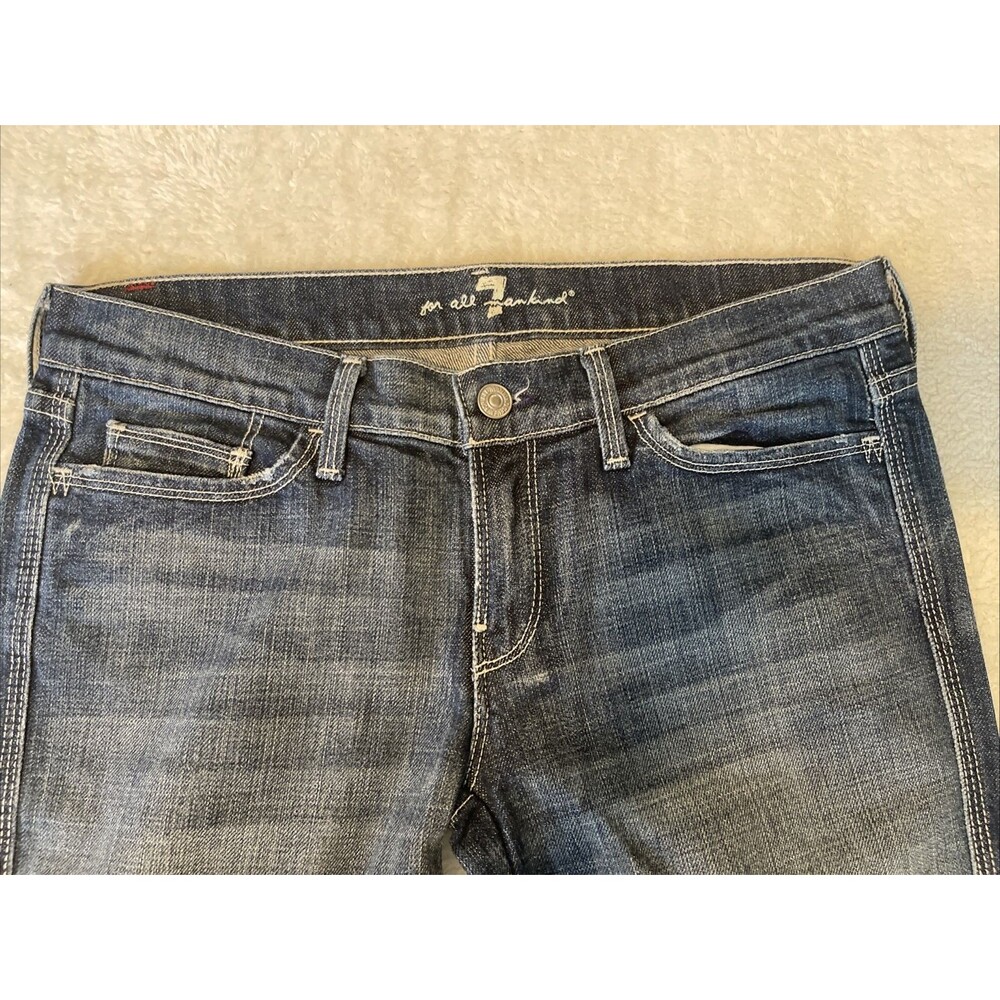 7 For All Mankind Shorts Jeans Denim Size 29 Blue - Picture 3 of 9
